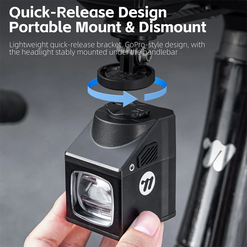 WEST BIKING 1600LM Wireless Remote Control Bicycle Headlights Type-C Charging IPX4 Waterproof Anti-glare Bike Front Light for MTB — view 9