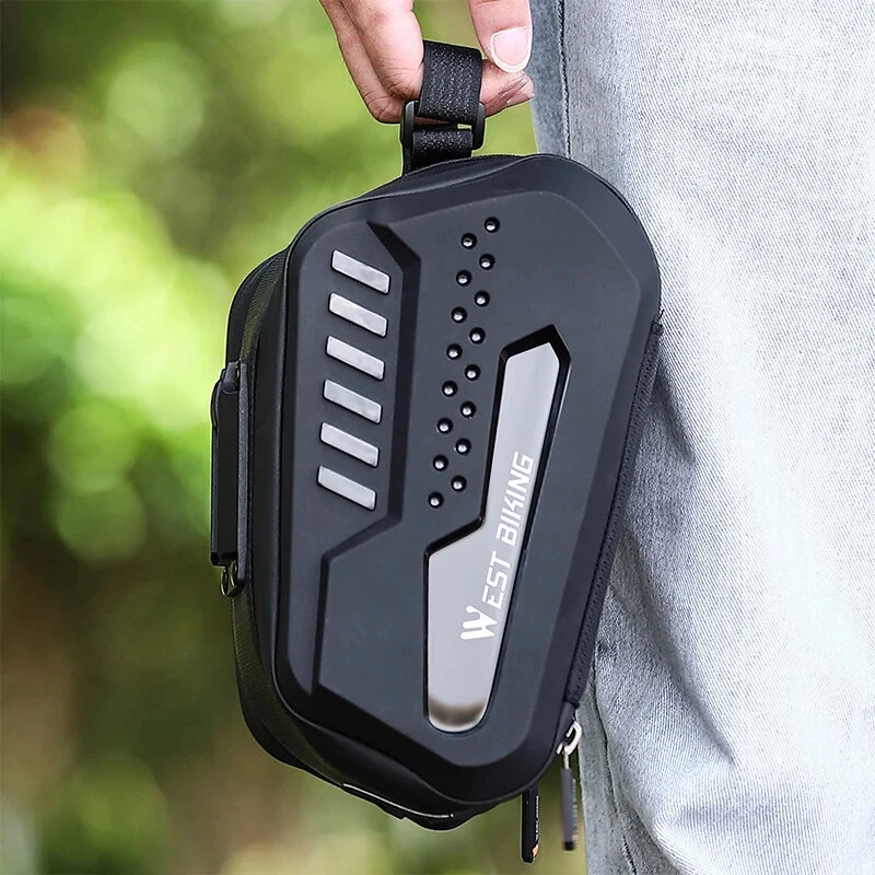WEST BIKING 2.7L Large Capacity Waterproof Bike Bag Hard Shell MTB Road Bike Under Seat Tool Bag Quick Release Saddlebags Bike Accessories — view 7