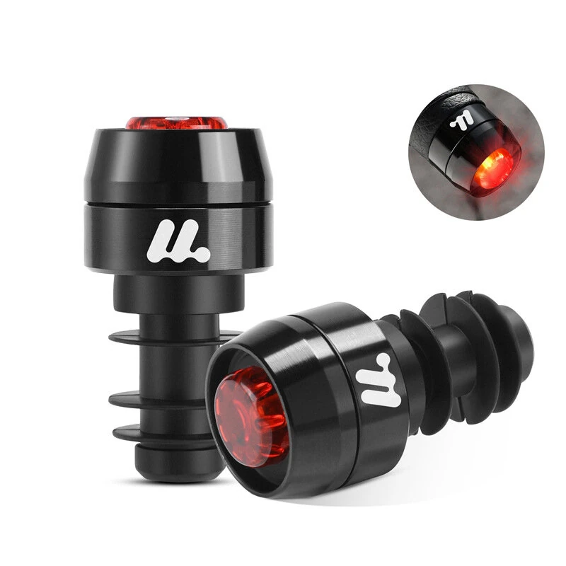 WEST BIKING 2Pcs Bicycle Handlebar Plug Grip Taillight MTB Warning Rear Lights for 22.2mm Bar 3 Modes Bike Light Cycling Safety