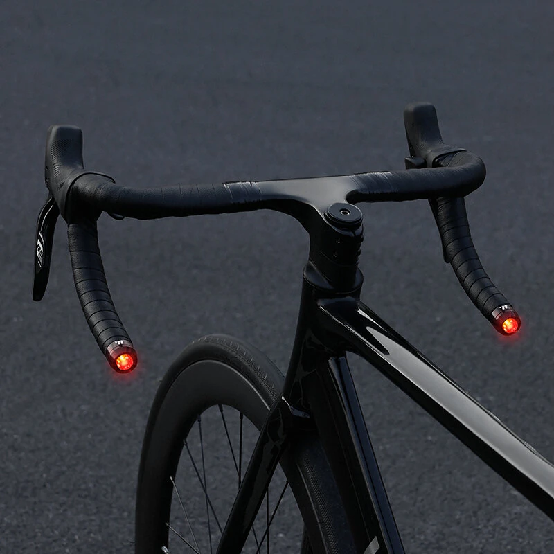 WEST BIKING 2Pcs Bicycle Handlebar Plug Grip Taillight MTB Warning Rear Lights for 22.2mm Bar 3 Modes Bike Light Cycling Safety — view 9
