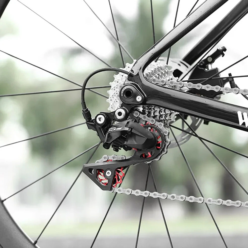 WEST BIKING 3/5 CM Mountain Bicycle Ceramic Rear Dial Guide Wheel 11T 13T Tooth Derailleur Aluminum Alloy Perrin Bearing Tension Wheel — view 9