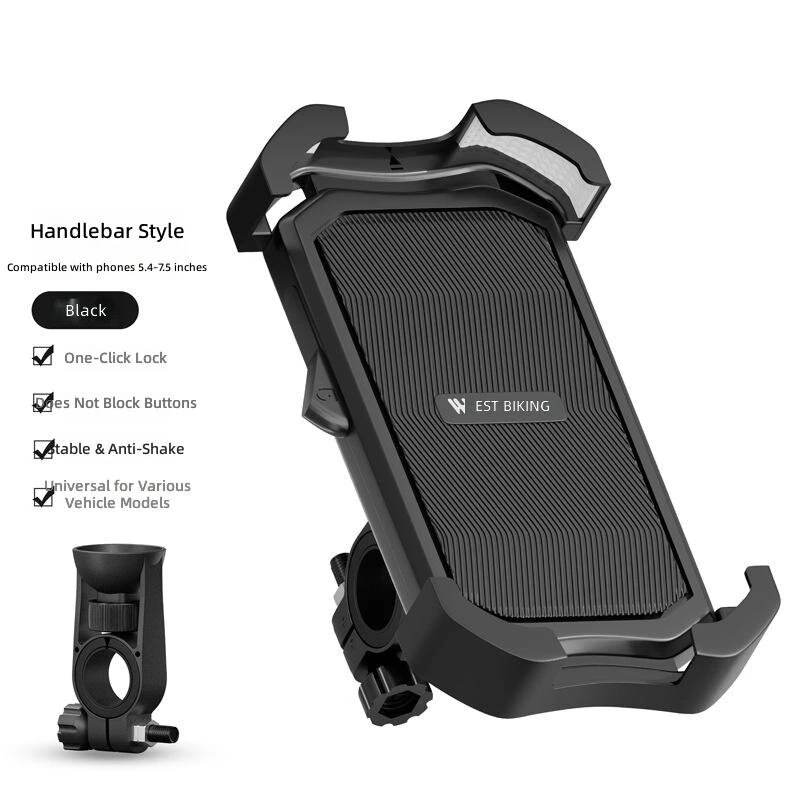 WEST BIKING 5.4-7.5 Inch Bicycle Phone Holder Navigation Shockproof Bike Handlebar Phone Holder for MTB Motorcycles Electric Vehicles — view 7