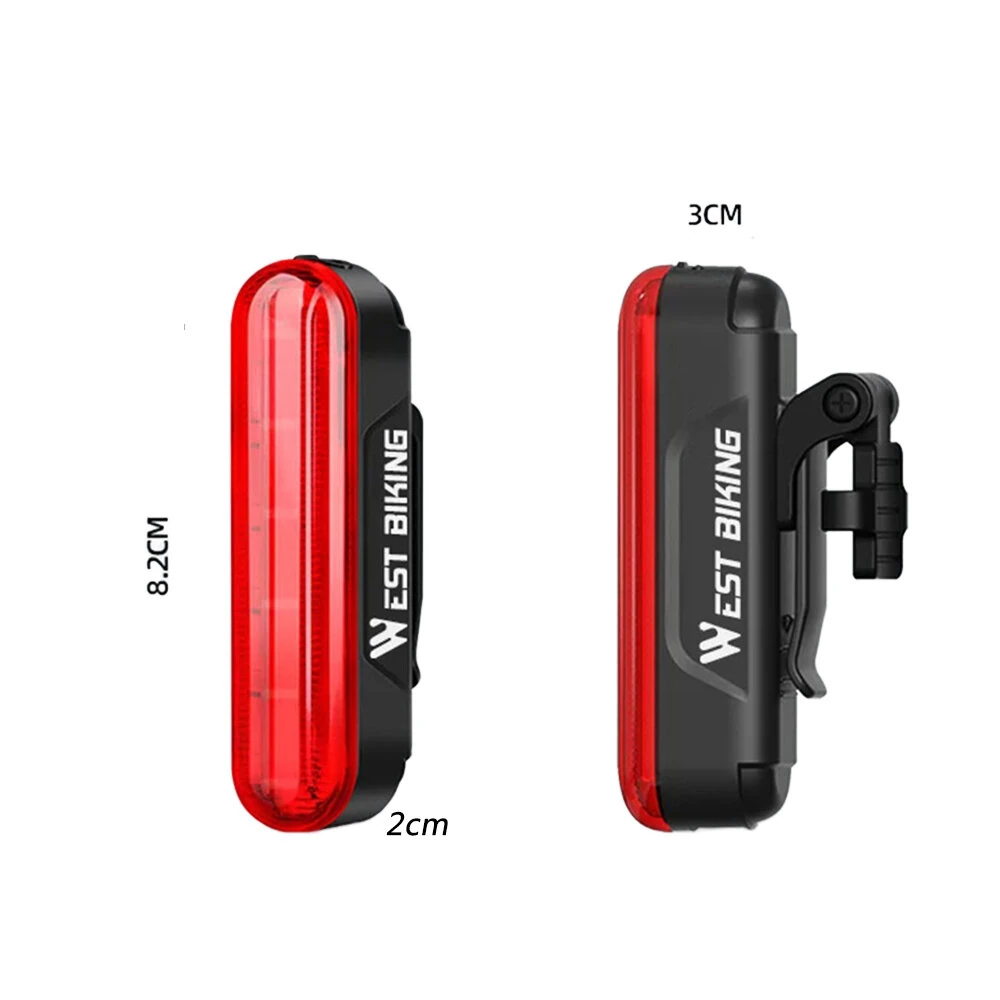 WEST BIKING Bicycle Laser Brake Sensing Taillight IPX5 Waterproof 450mAH USB Charging Bike Rear Light for Night Riding Safety — view 9