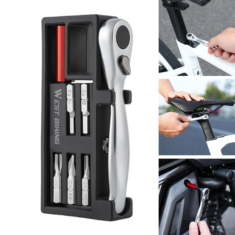 WEST BIKING Bicycle Repair Tools Kit Multifunctional MTB Road Bike Tool Kit Portable Hexagonal Wrench Screwdriver Bit Tools — WEST BIKING