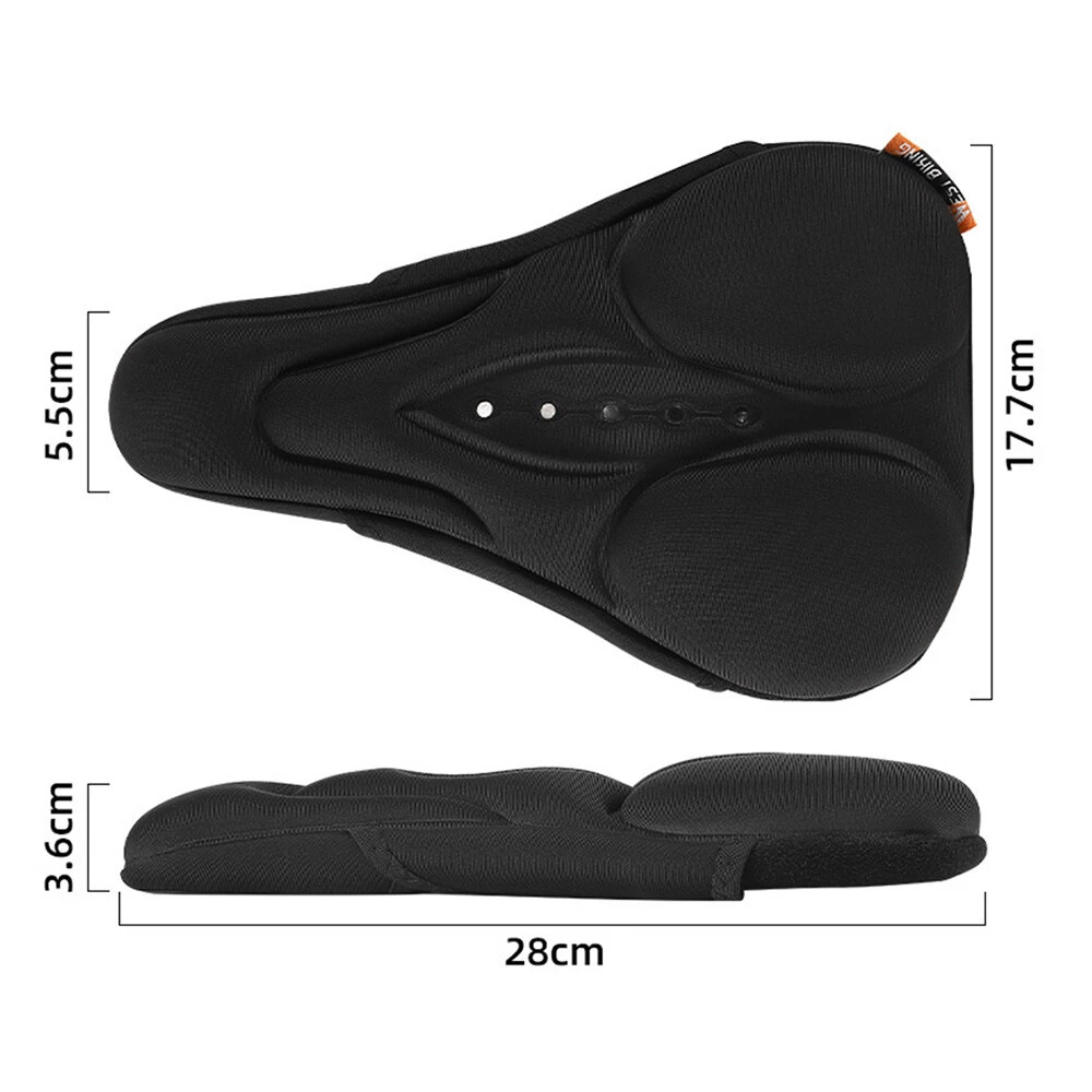 WEST BIKING Comfty High Elastic Silicone Bicycle Saddle Cover Soft Breathable Bike Seat Cushion With Rainproof Cover for Road MTB Outdoor Riding — view 10