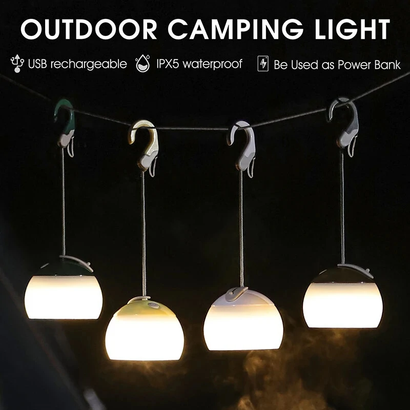 WEST BIKING Portable Camping Light USB Rechargeable Hook Camping Lantern Adjustable Outdoor Waterproof Tent Lights Emergency Table Lamp Power Brank — view 8