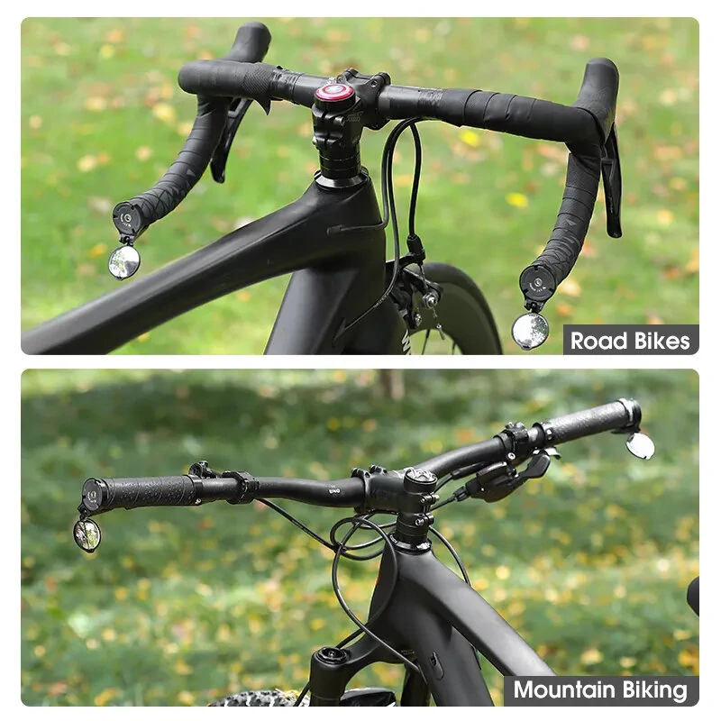 WEST BIKING Universal Bicycle Rearview Mirror Adjustable Rotate Cycling Handlebar Convex Mirrors for MTB Road Bike Accessories — view 3