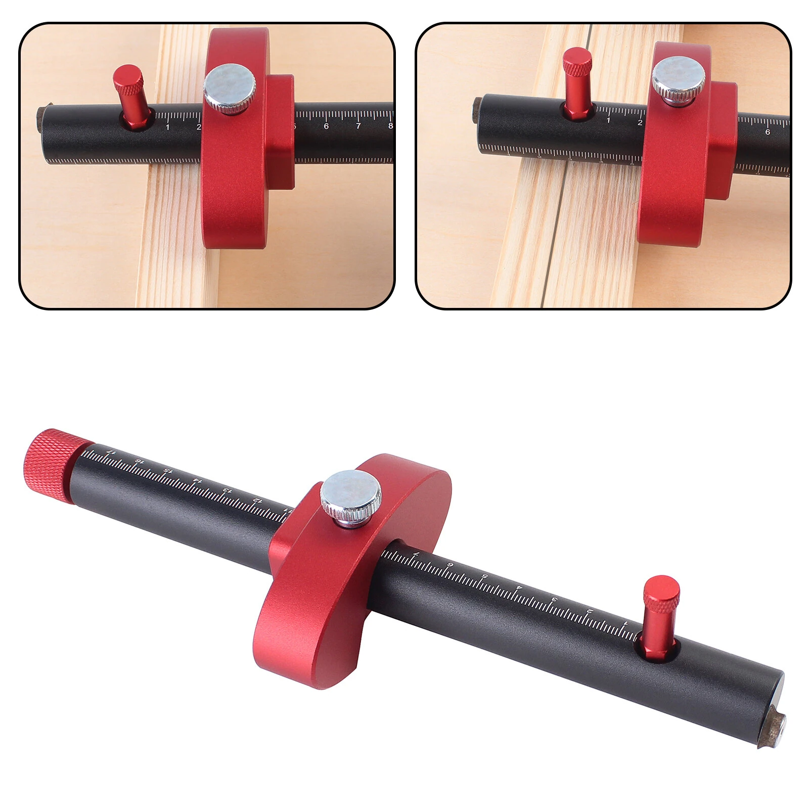 Wheel Marking Gauge Aluminum Alloy Scribe Tool Parallel Line Drawing Mortise Scribing for Woodworking Projects — Wheel