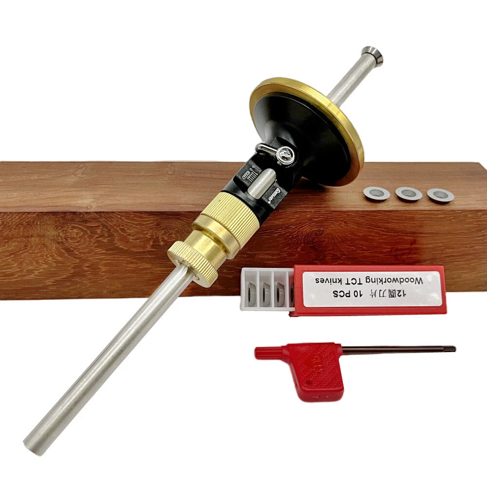 Wheel Marking Gauge Woodworking Marking Scriber Kit with 10 Replacement Cutters Solid Metal Bar Wood Scribe Tool for Carpenter — view 5