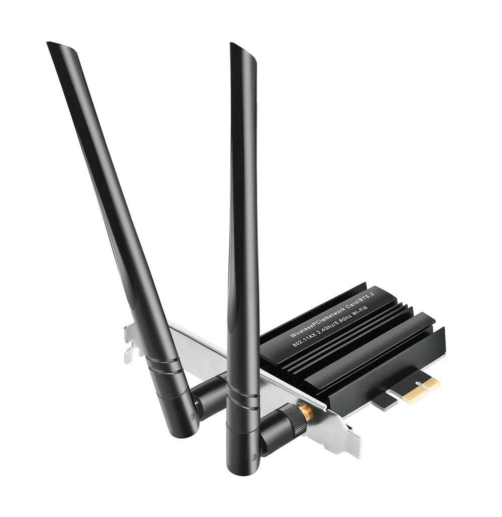 WiFi 6e AX3000 Wi-Fi Adapter Tri Band 2.4G/5G/6G Desktop PCIE Wireless Network Card Support 5.2 bluetooth for PC Win 10/11 — WiFi
