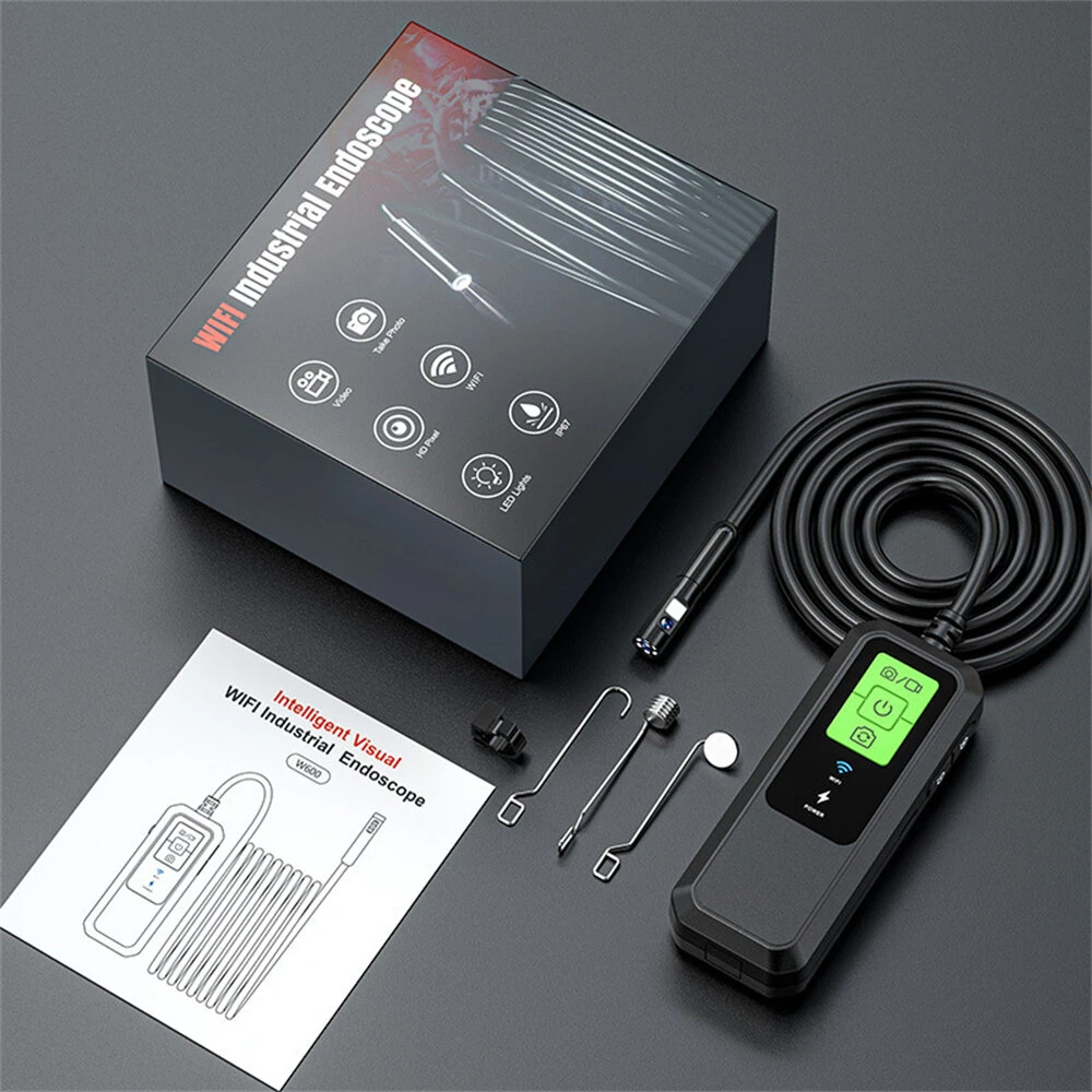 WiFi Industrial Endoscope HD Resolution Dual Lens Inspection Tools For Car Repair Pipeline Maintenance Home Appliance Testing Android IOS — view 7