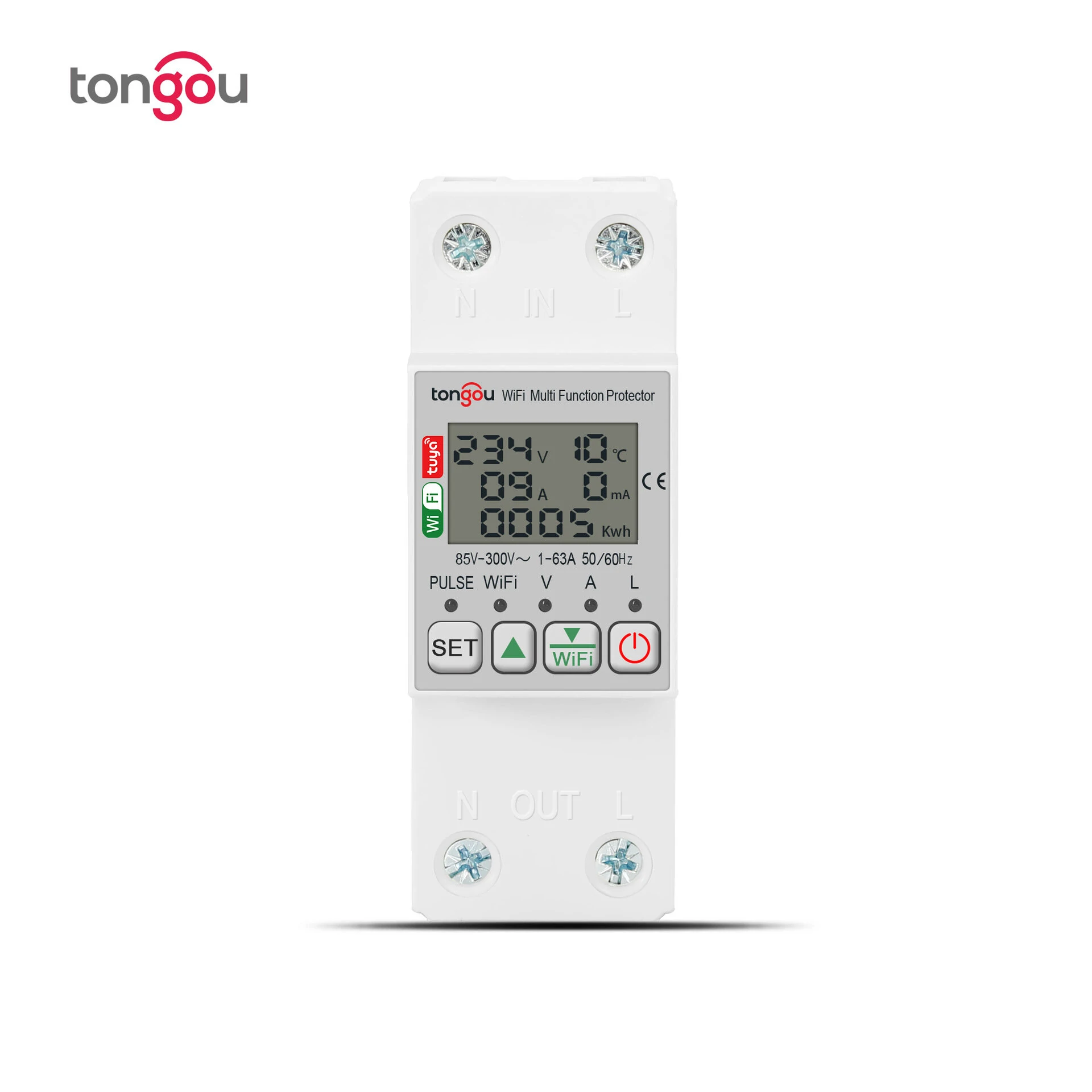 WiFi Smart Electric Meter for Home Use Enabled Remote Control Real-Time Display Adjustable Over and Under-voltage Protection Over-current and Leakage Protection Energy Efficient — view 3