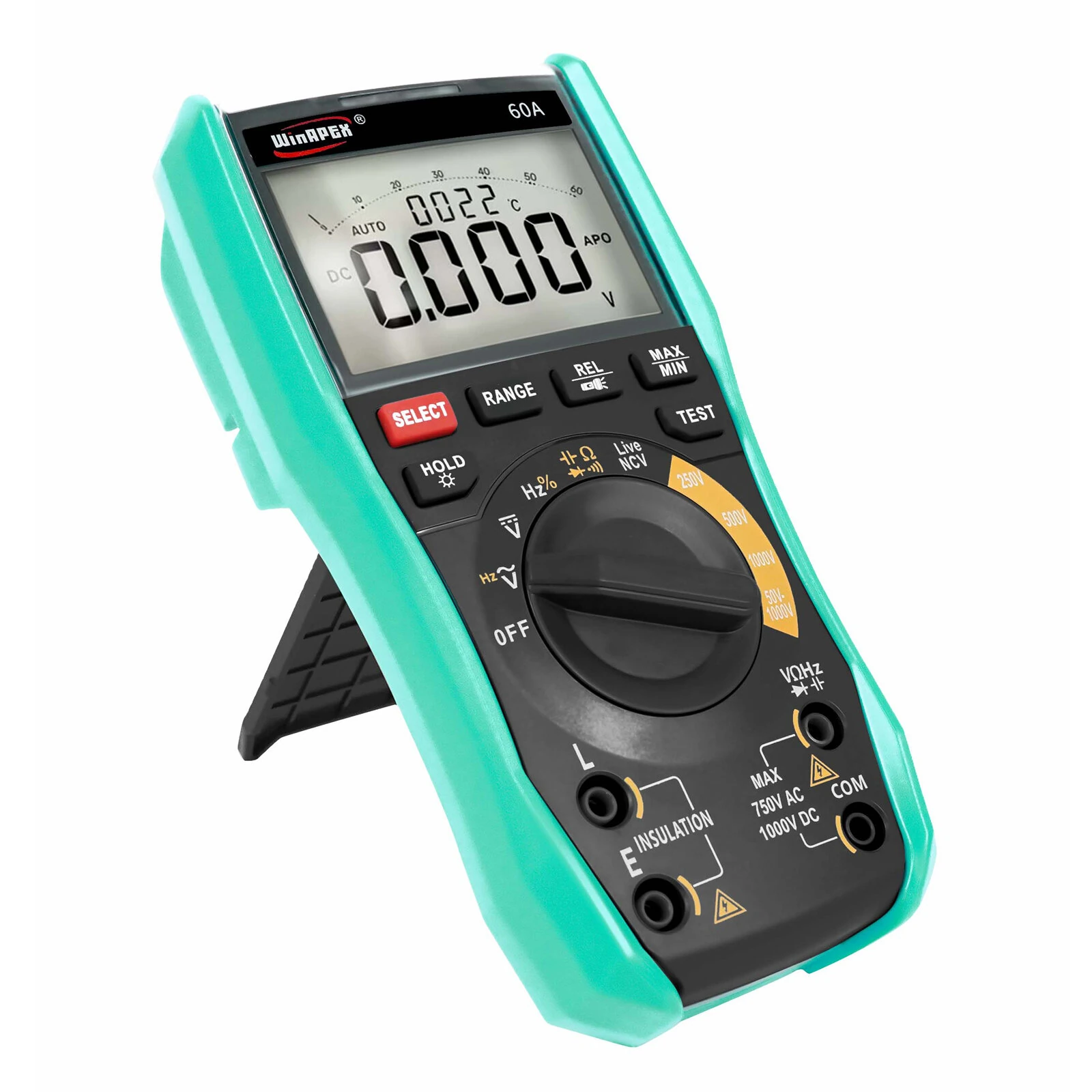 WinAPEX 60A Insulation Resistance Tester Multimeter Two-in-One Multi-function Device True RMS NCV Live Digital Meter