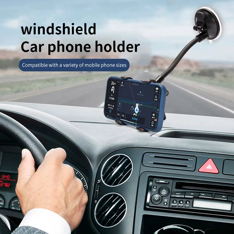 Windshield Car Mobile Phone Holder Splint Suction Cup Lazy Hose Bracket In Car Phone Holder Cell Phone Accessories Phone Stand Holder — view 4