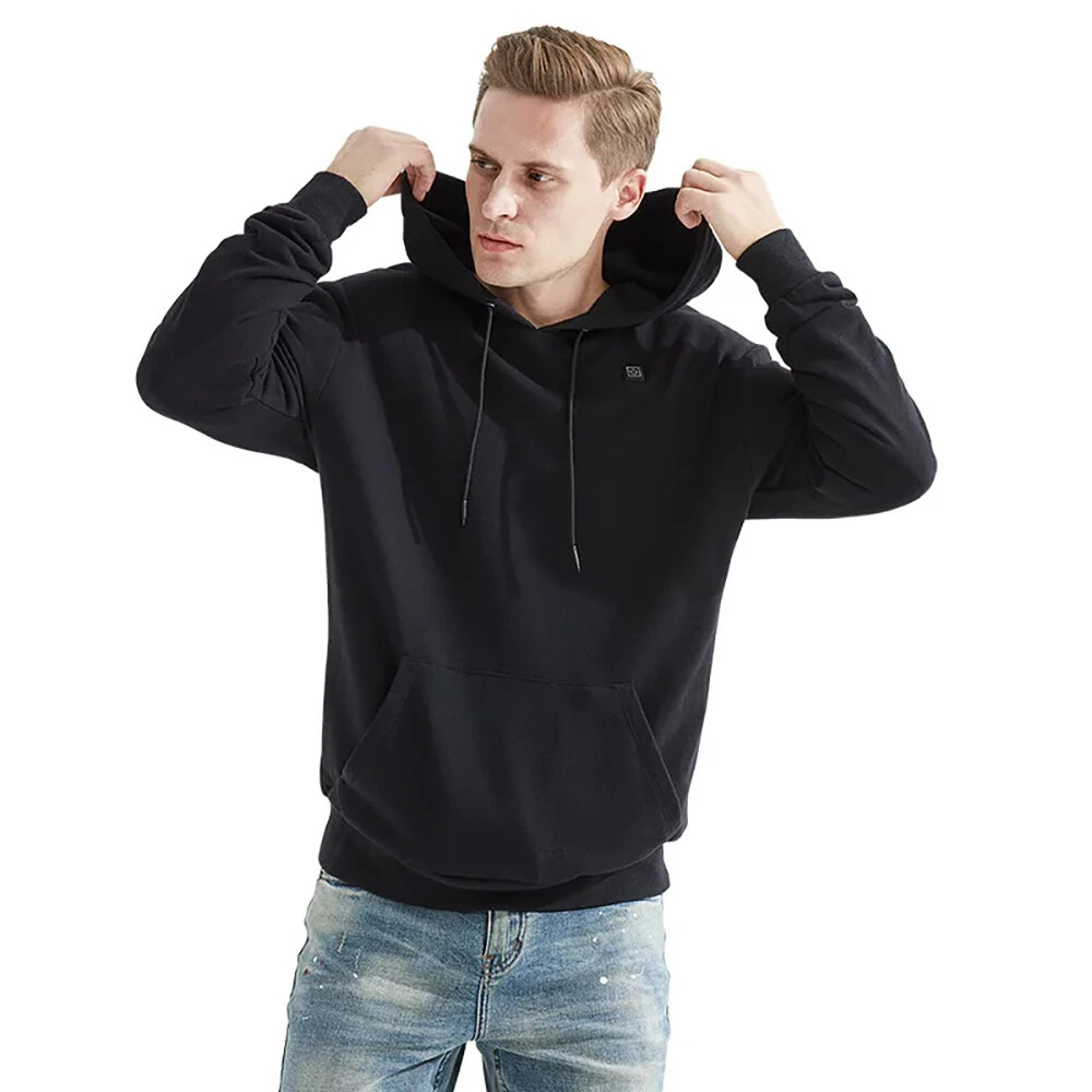 Winter Hooded Electric Heating Sweatshirt Heated Clothes for Men USB Heating Sweatshirt Warm Motorcycle Outdoor Clothing M/L/XL/XXL/XXXL/4XL — view 7