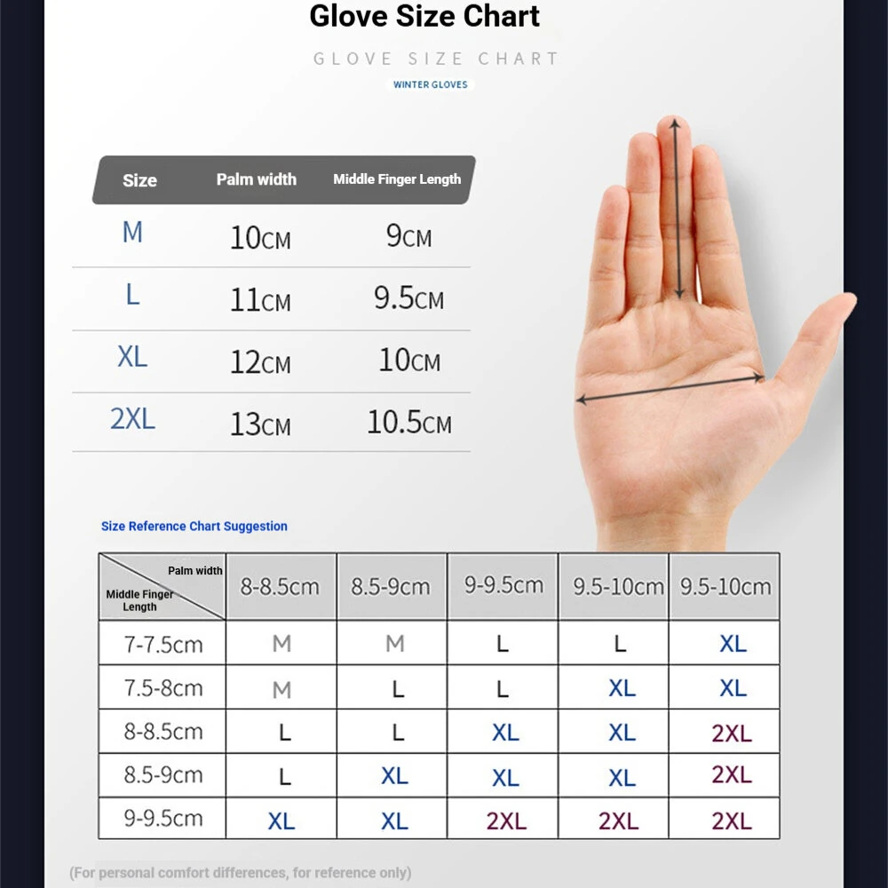 Winter Motorcycle Gloves Waterproof Touchscreen Thermal Protection Anti-Slip Riding Skiing Gloves — view 11