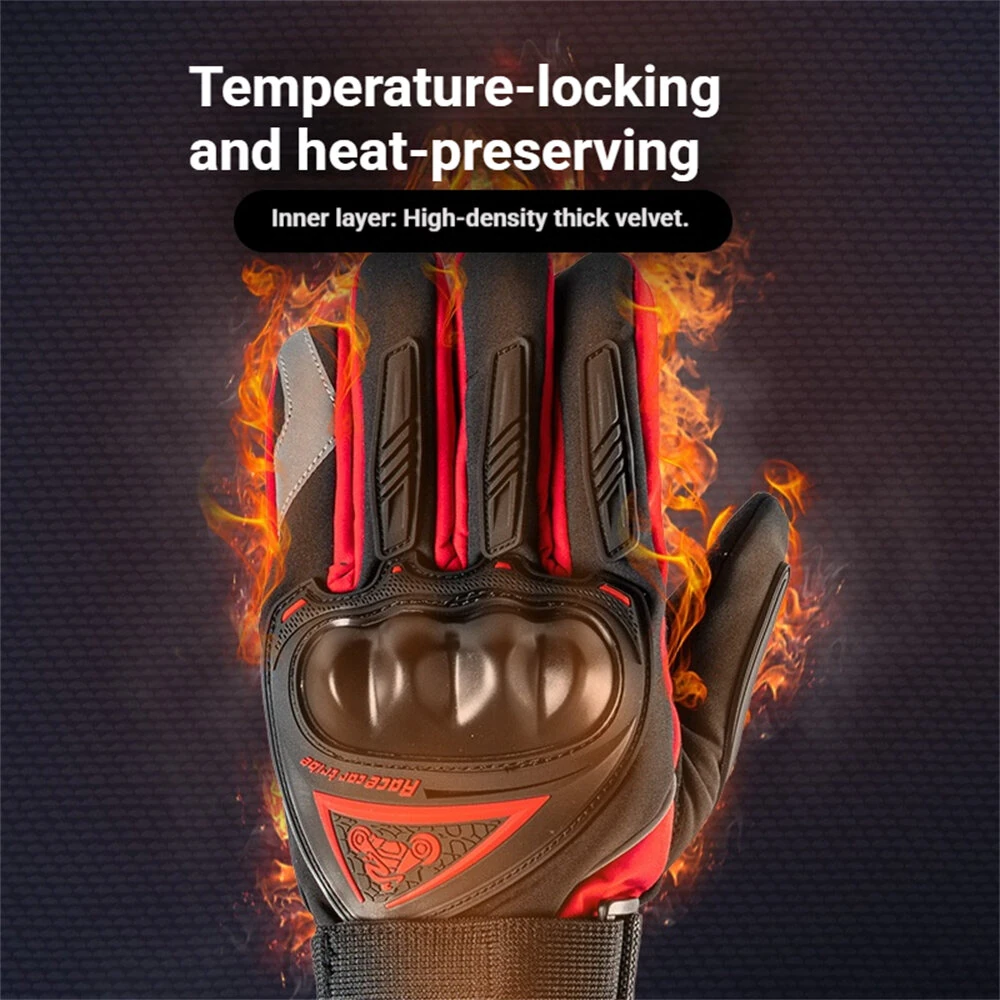 Winter Motorcycle Gloves Waterproof Touchscreen Thermal Protection Anti-Slip Riding Skiing Gloves — view 3