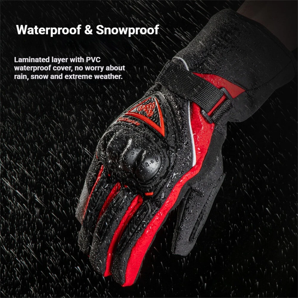 Winter Motorcycle Gloves Waterproof Touchscreen Thermal Protection Anti-Slip Riding Skiing Gloves — view 4