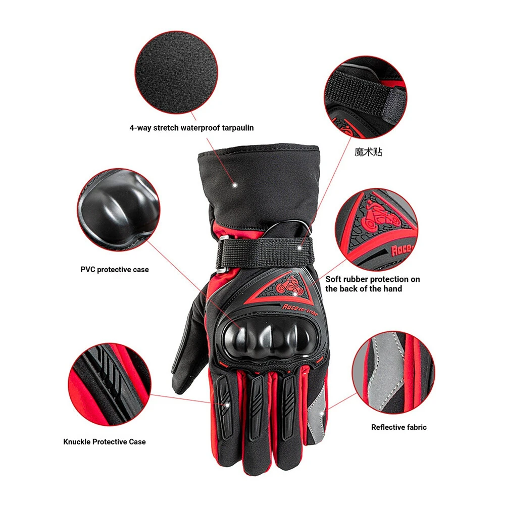 Winter Motorcycle Gloves Waterproof Touchscreen Thermal Protection Anti-Slip Riding Skiing Gloves — view 5