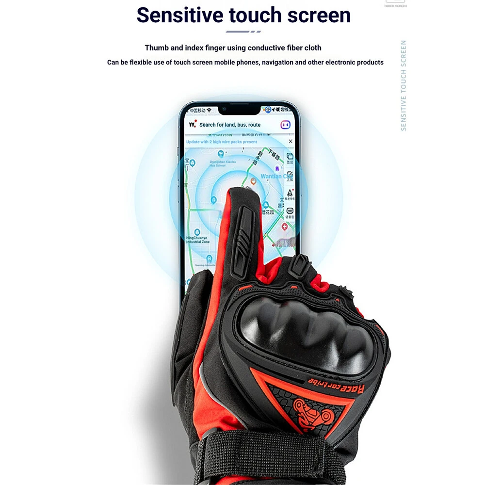 Winter Motorcycle Gloves Waterproof Touchscreen Thermal Protection Anti-Slip Riding Skiing Gloves — view 7