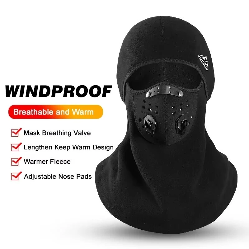 Winter Ski Mask Cycling Cap Fleece Thermal Keep Warm Windproof Cycling Face Mask Balaclava Skiing Fishing Skating Hat Headwear — view 5