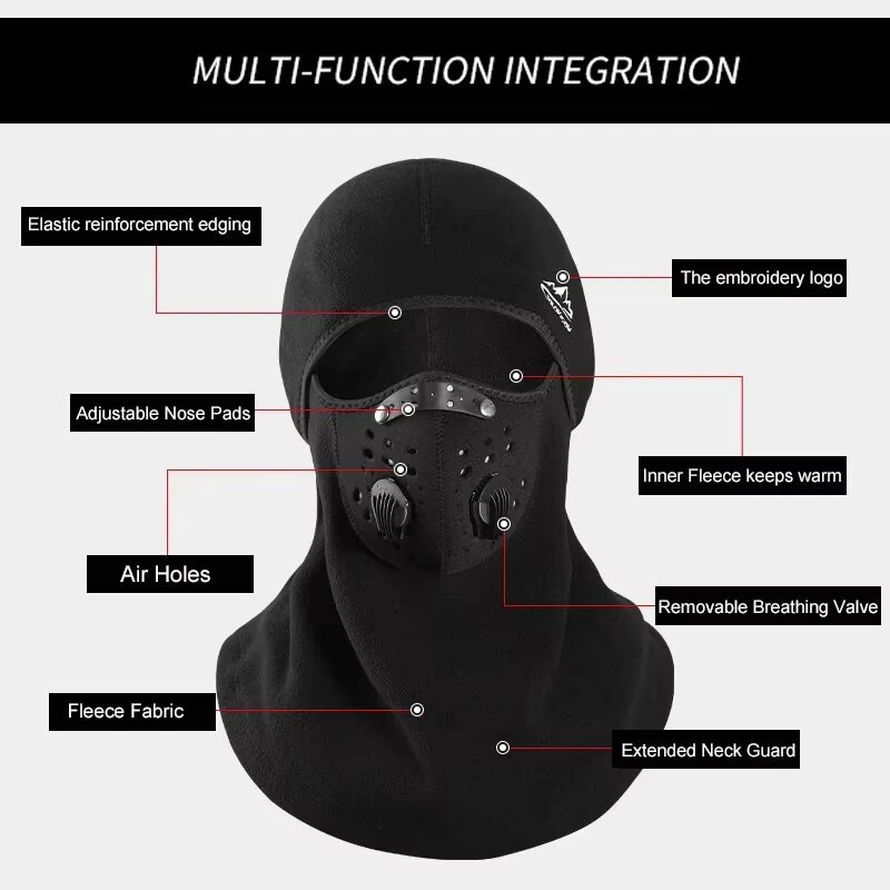 Winter Ski Mask Cycling Cap Fleece Thermal Keep Warm Windproof Cycling Face Mask Balaclava Skiing Fishing Skating Hat Headwear — view 6