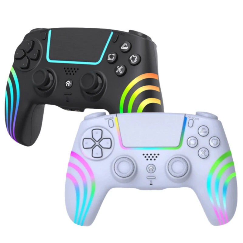 Wireless bluetooth Gamepad with Sensitive Touch Screen Dual Hall Joysticks & Hall Triggers 1000mAh Battery Support 3.5mm Headphone with RGB Light Game Controller — view 2