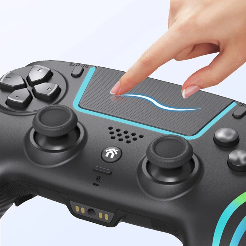 Wireless bluetooth Gamepad with Sensitive Touch Screen Dual Hall Joysticks & Hall Triggers 1000mAh Battery Support 3.5mm Headphone with RGB Light Game Controller — view 7