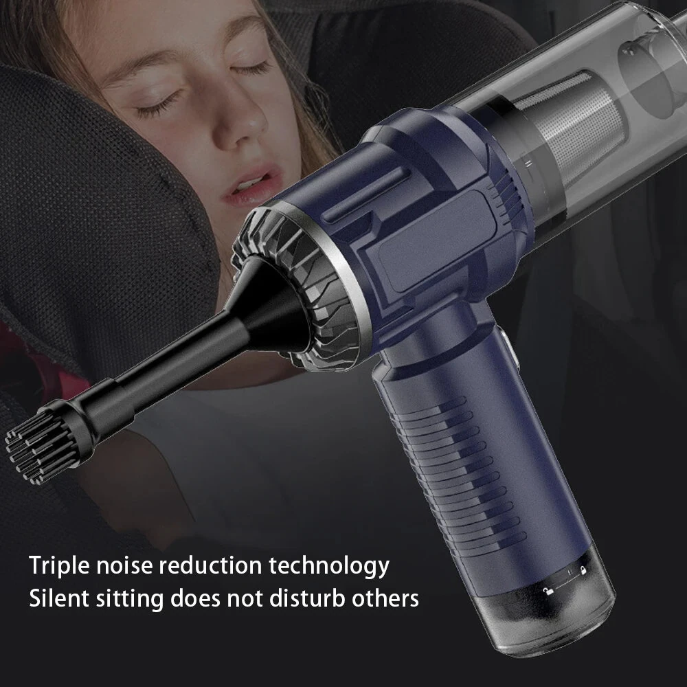Wireless Handheld Car Vacuum Cleaner With Window Breaking Hammer Portable Home Desktop Dust Remover Power Tool — view 5