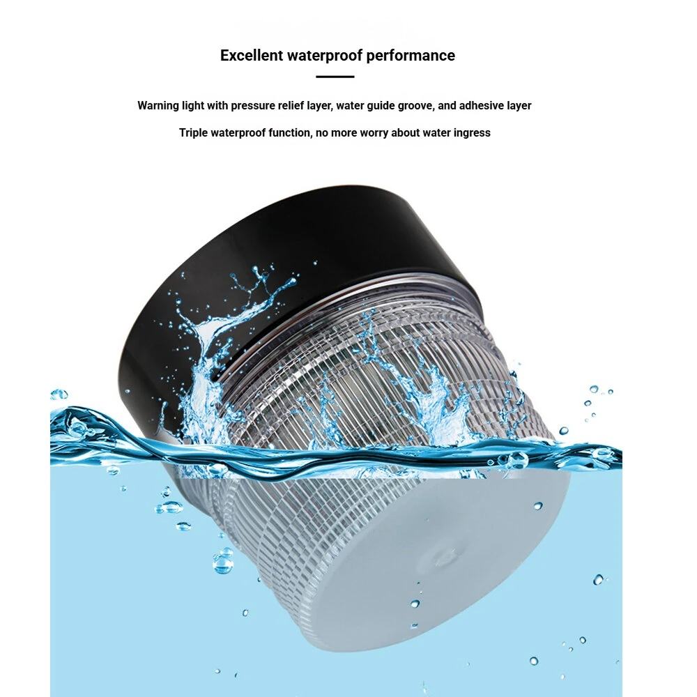 Wireless Remote Control LED Flash Warning Light High Visibility Strong Magnetic Mount Waterproof Signal Light — view 4