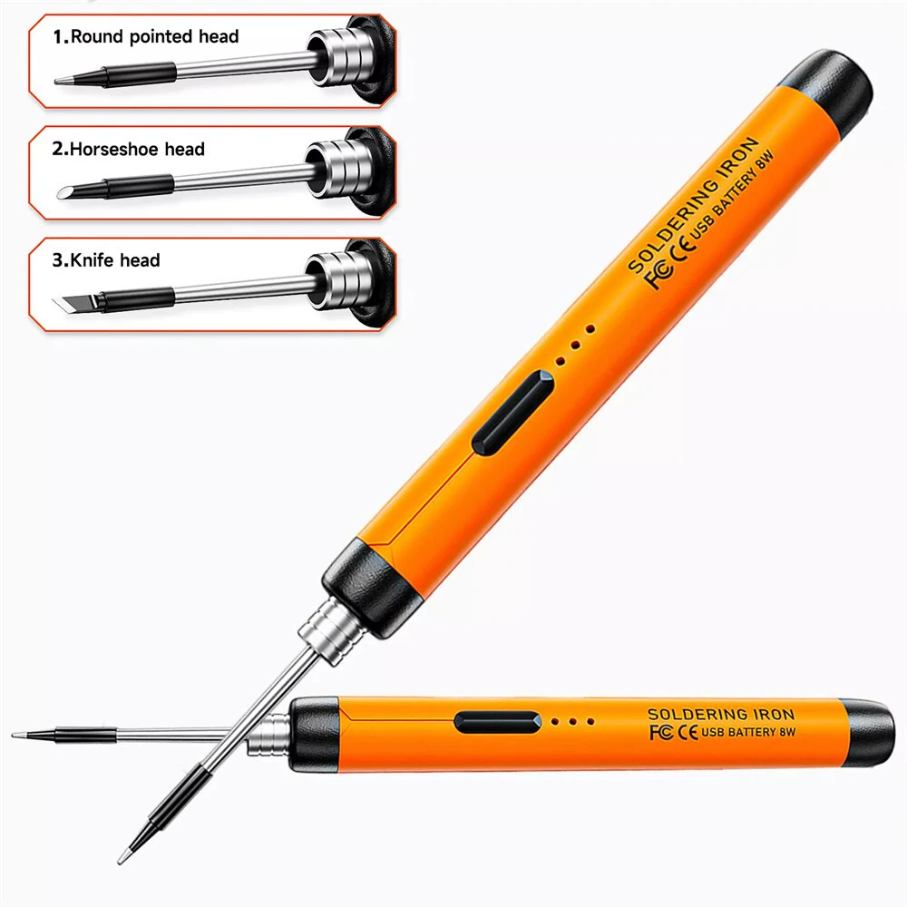Wireless USB Soldering Iron 8W Adjustable Temperature 300-450°C Type-C Charging High-Capacity Battery Quick Heating Portable Soldering Tool with Accessories — view 8