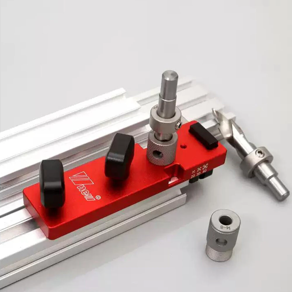 Wnew Aluminum Profile Drill Guide Access Hole Drill Jig With Step Drill Bits for For 2020 2040 3030 3060 European Standard Aluminum Extrusion Profile — view 2