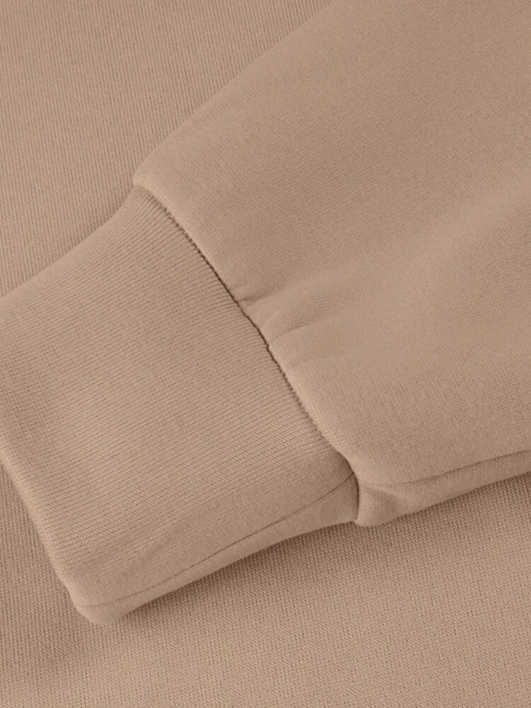 Women Puff Sleeve Crew Neck Solid Color Hem Long Sleeve Sweatshirts — view 7