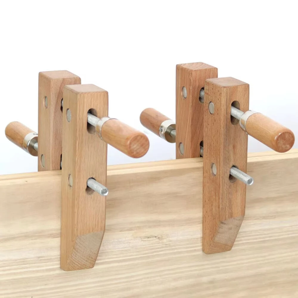 Wood Hand Screw Clamp Adjustable Wooden Handle 8/10 Inch Parallel Jaw Hardwood Construction Professional Woodworking Tool — view 3
