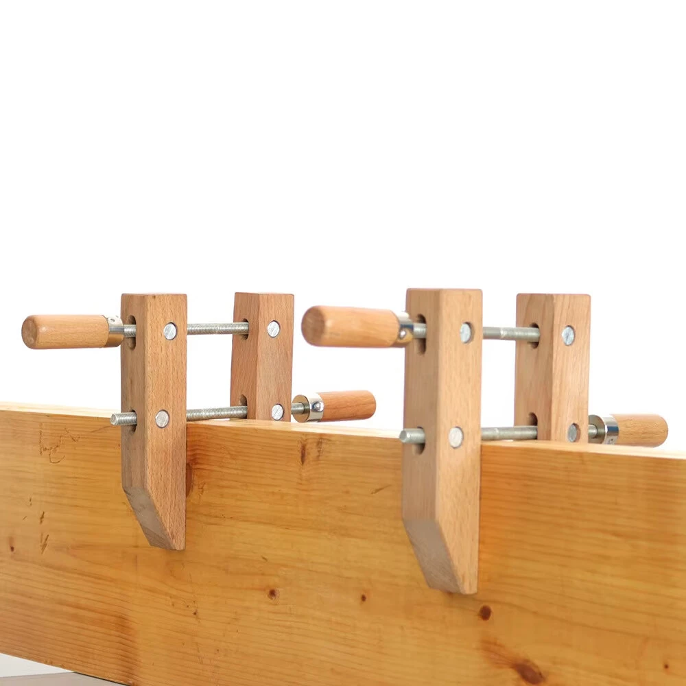 Wood Hand Screw Clamp Adjustable Wooden Handle 8/10 Inch Parallel Jaw Hardwood Construction Professional Woodworking Tool — view 4