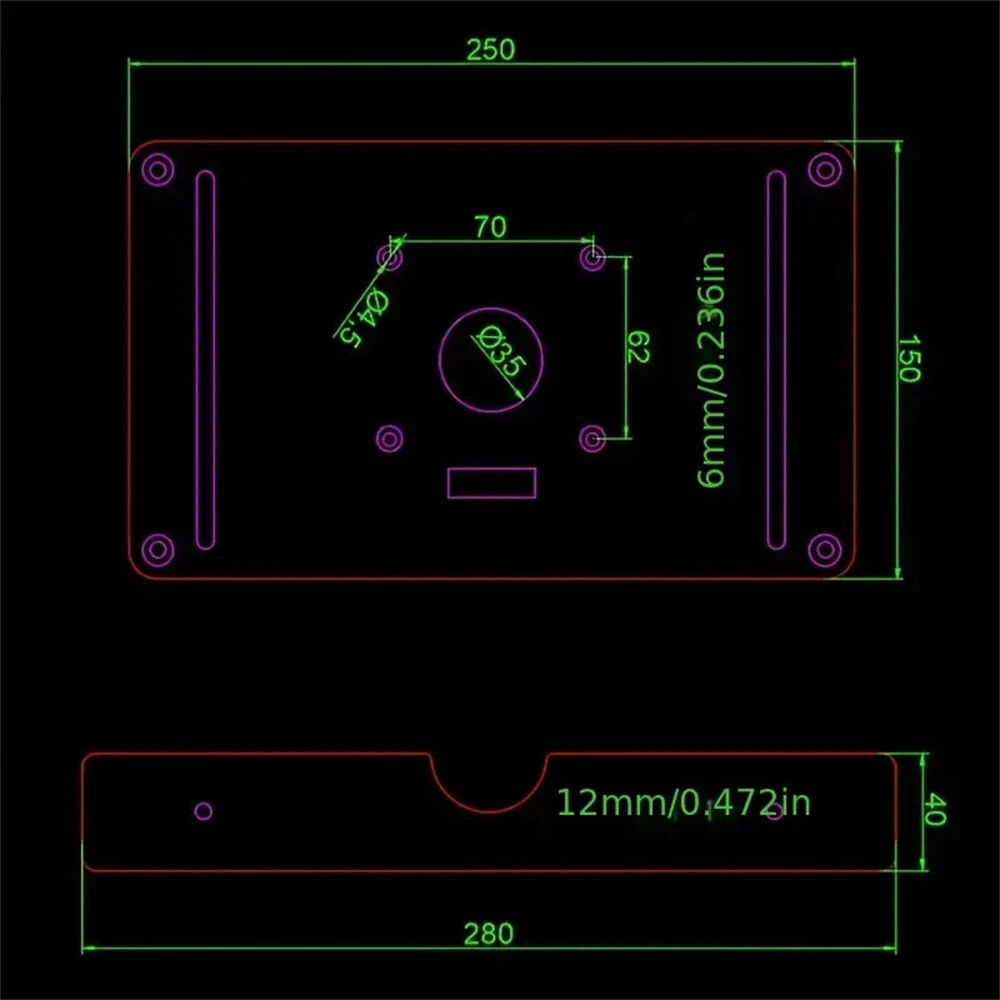 Wood Milling Chamfering Trimming Machine Balance Board Router Table Insert Plate High Accuracy Router Slotting Positioning Bracket Plate for Woodworking — view 6