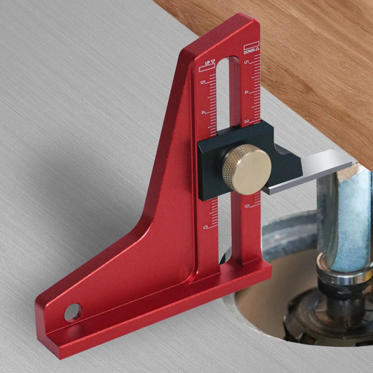 Woodworking Depth Gauge Versatile 0-50mm Dual Scale Precision Tool for Easy Router and Table Saw Setup — Pricio
