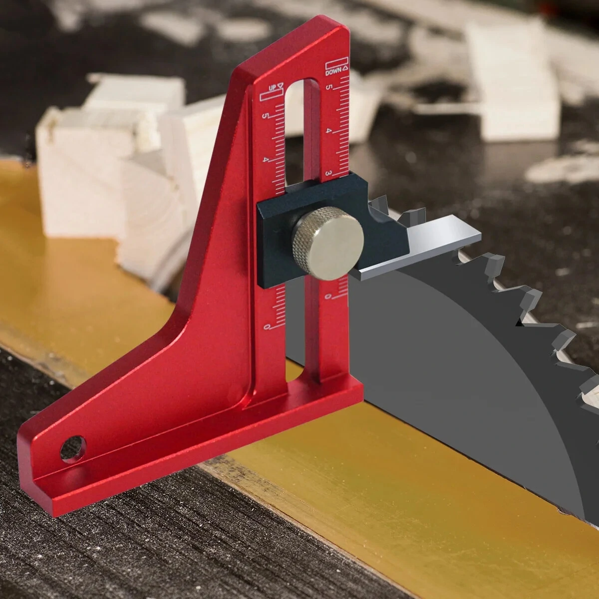 Woodworking Depth Gauge Versatile 0-50mm Dual Scale Precision Tool for Easy Router and Table Saw Setup — view 3