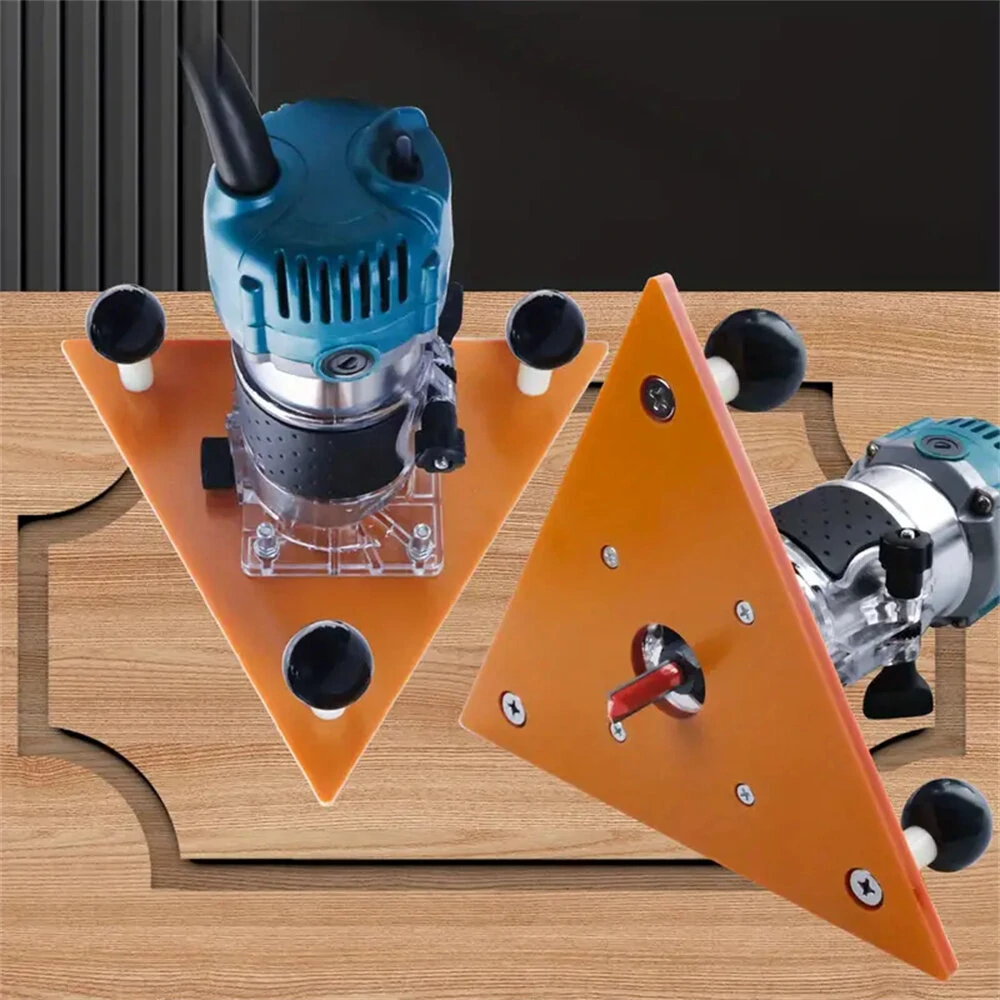 Woodworking Milling Groove Balance Board Flip Plate Trimming Machine Router Base Triangular Plate For Slotting And Chamfering — view 2