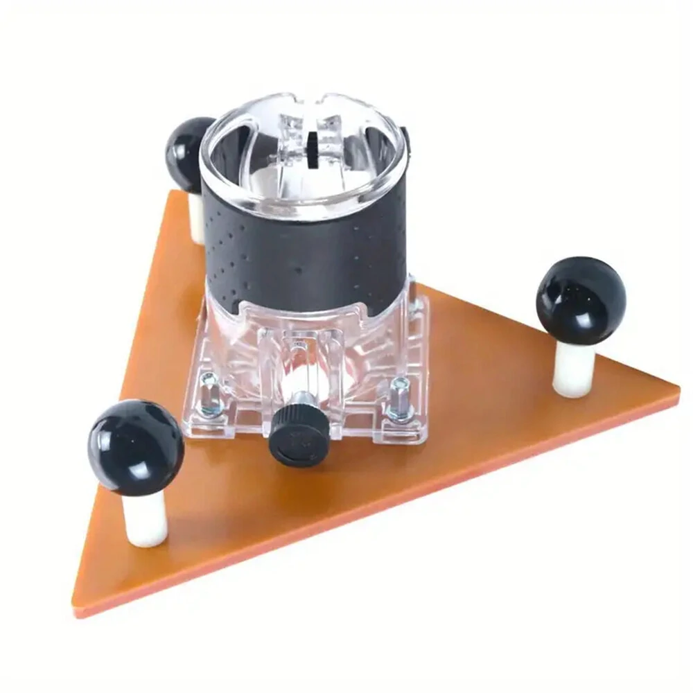 Woodworking Milling Groove Balance Board Flip Plate Trimming Machine Router Base Triangular Plate For Slotting And Chamfering — view 3