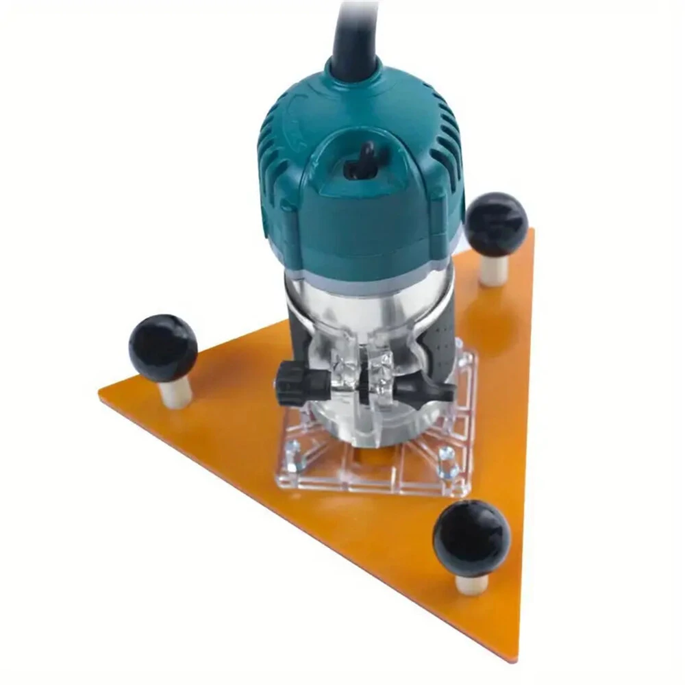 Woodworking Milling Groove Balance Board Flip Plate Trimming Machine Router Base Triangular Plate For Slotting And Chamfering — view 5