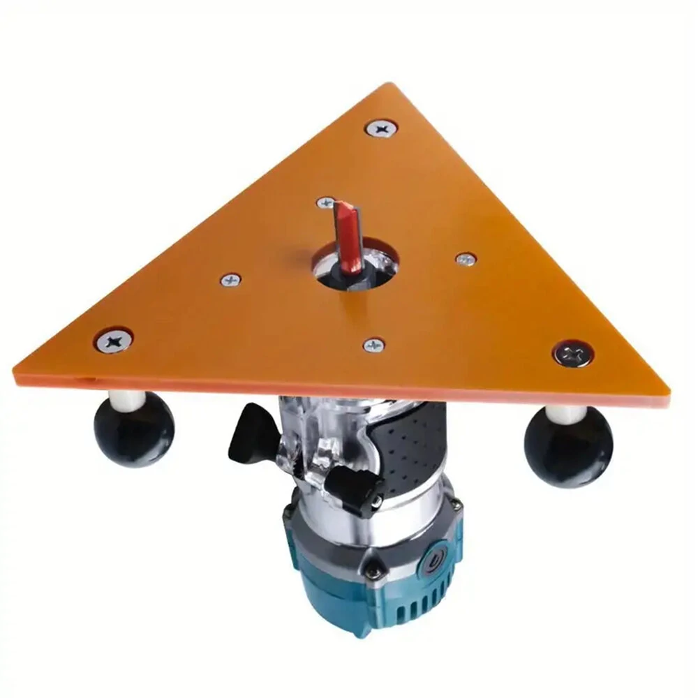 Woodworking Milling Groove Balance Board Flip Plate Trimming Machine Router Base Triangular Plate For Slotting And Chamfering — view 6