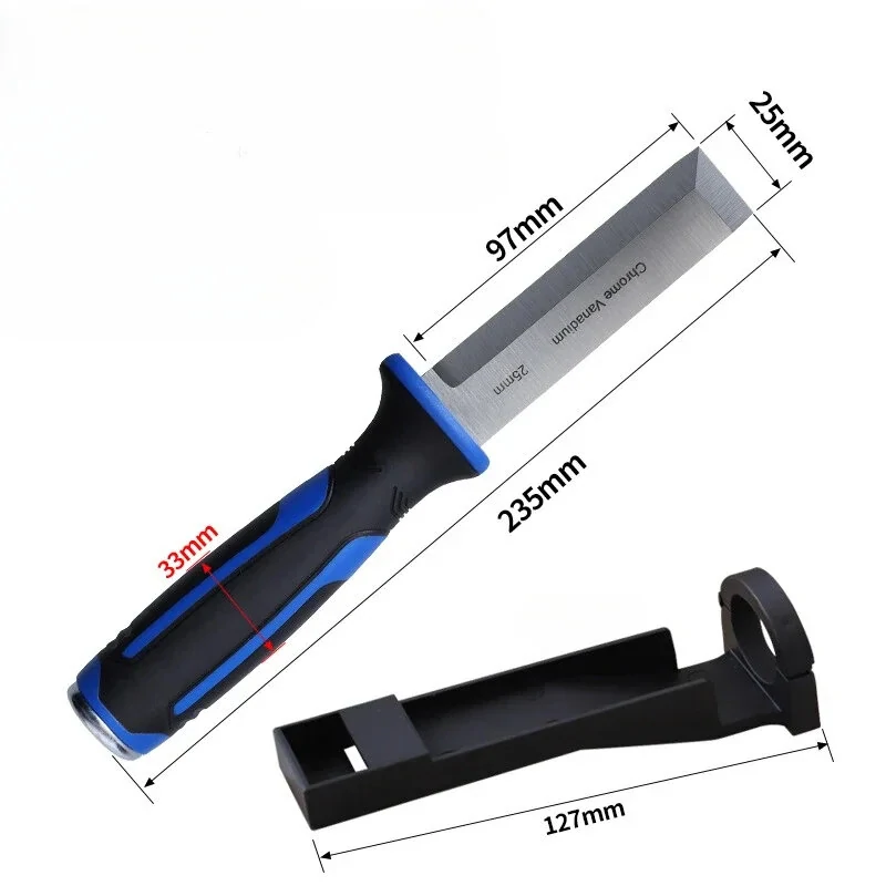 Woodworking Right Angle Chisel Hand Chisel with Hammer Function Multi-functional Slotting Chisel Flat Chisel Carpenter Carving — view 9