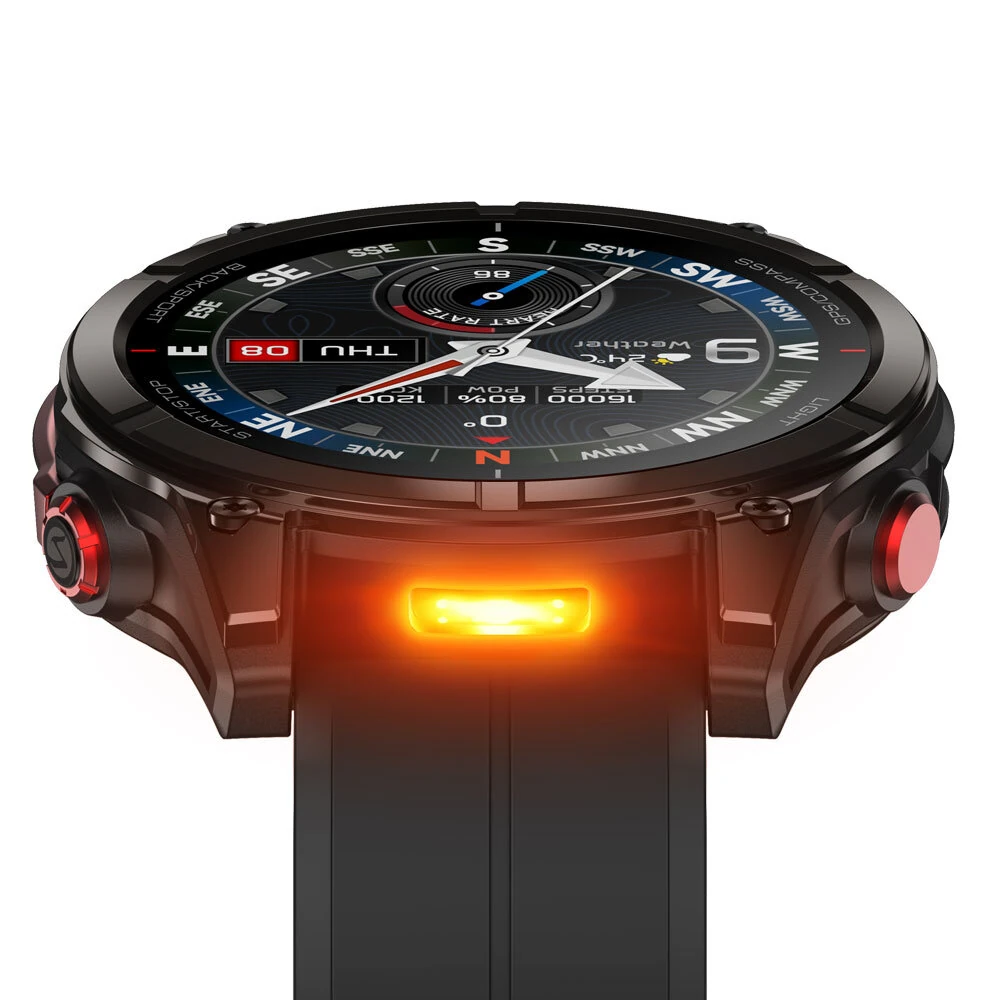 [World Premiere]Zeblaze Stratos 4 Pro 1.43-inch AMOED GPS Downloadable Maps Two-color LED Flashlight 60-days Battery Life bluetooth Call Heart Rate Blood Oxygen Monitor Sleep Monitoring Multi-sport Modes Music Storage Playback 5ATM Waterproof Smart Watch — view 2