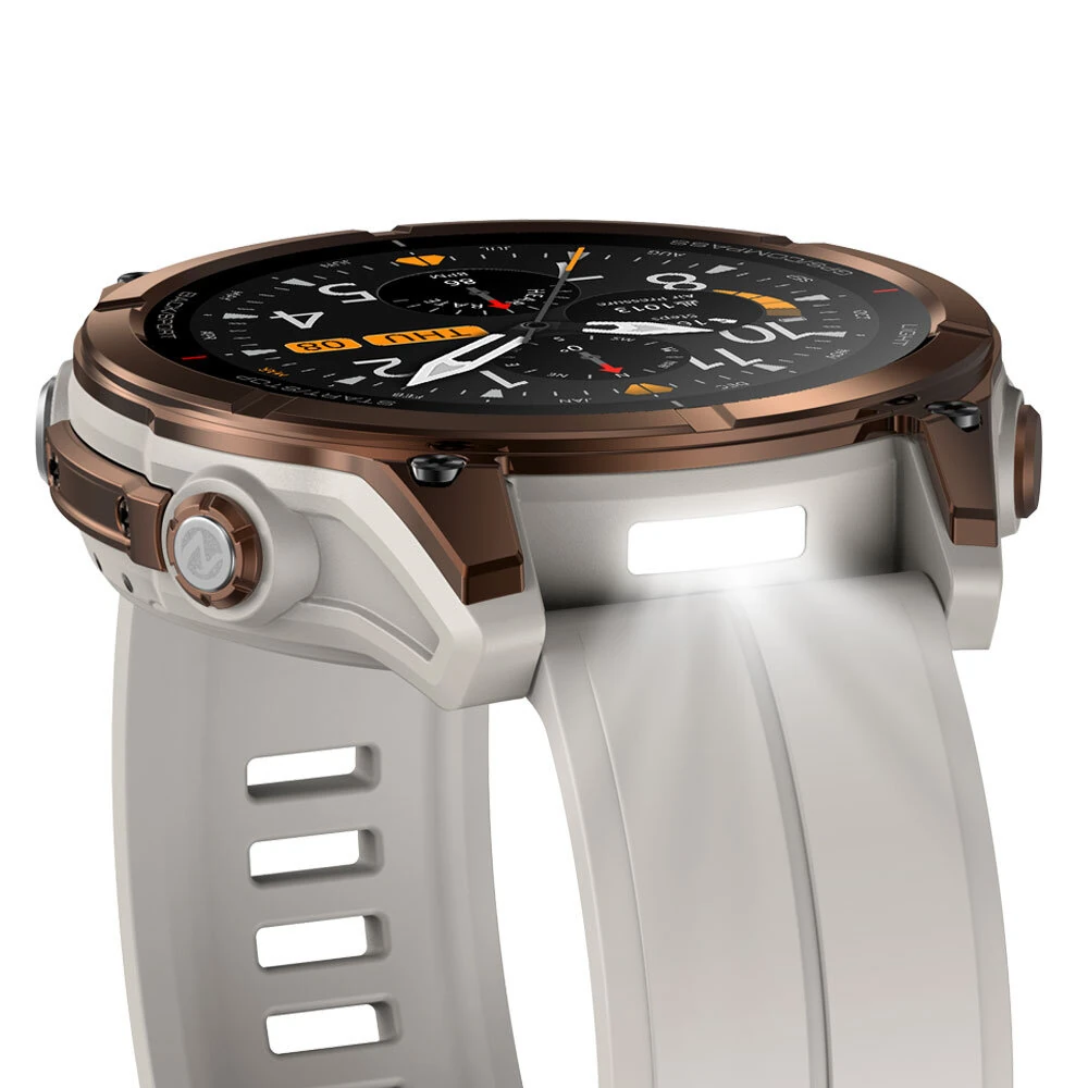 [World Premiere]Zeblaze Stratos 4 Pro 1.43-inch AMOED GPS Downloadable Maps Two-color LED Flashlight 60-days Battery Life bluetooth Call Heart Rate Blood Oxygen Monitor Sleep Monitoring Multi-sport Modes Music Storage Playback 5ATM Waterproof Smart Watch — view 3