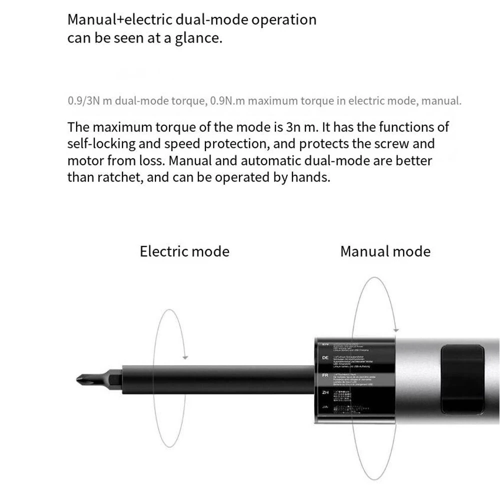 Wowstick SD63 3N.M 230r/min DC 5V Electric Screwdriver All-Aluminum Shell High Torque USB Type-C Charging Compact Design Long Battery Life — view 5