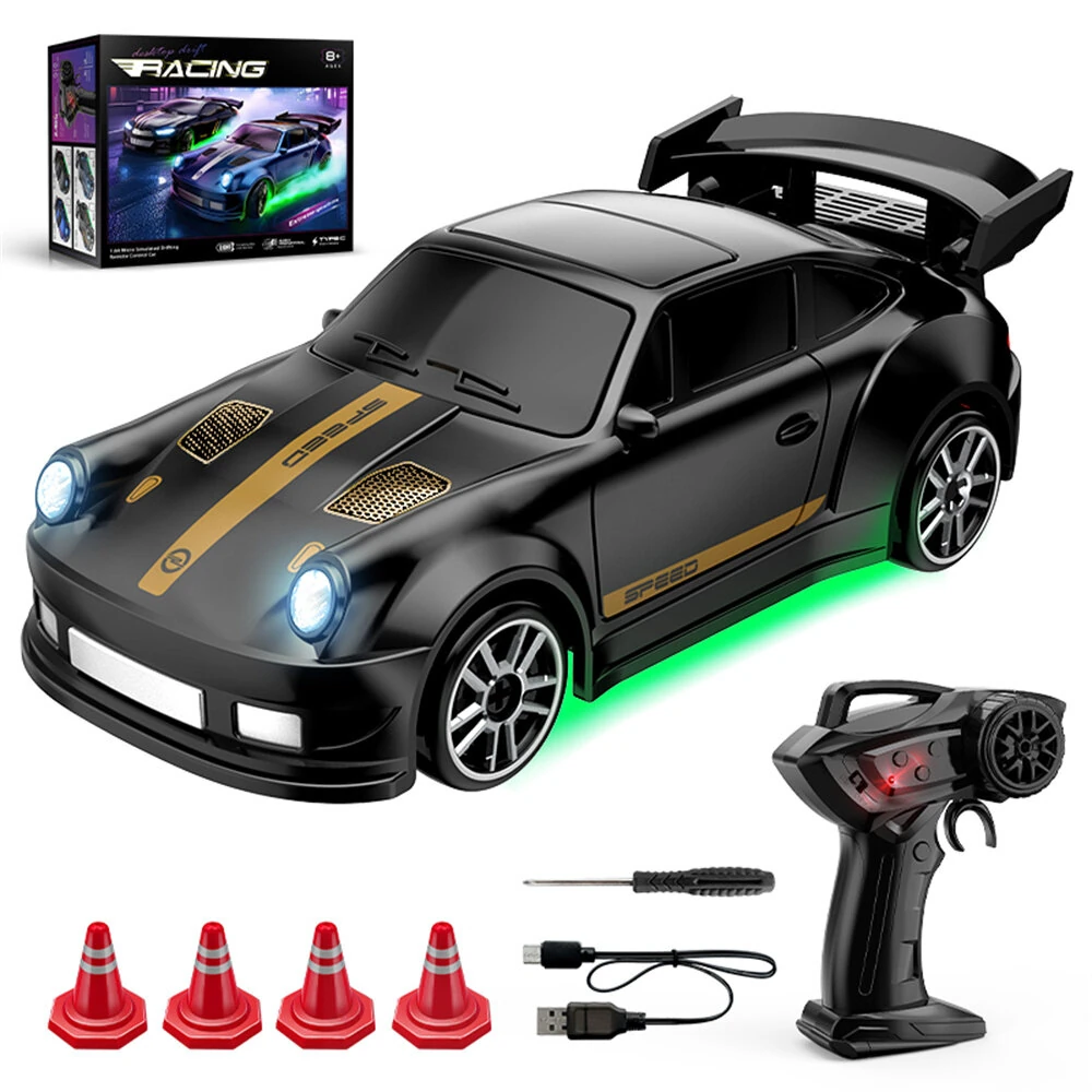 WSD E84 E85 RTR 1/64 2.G 4WD RC Drift RC Car Mini Race LED Light Two Speed Full Scale Radio Control High Speed Motor On-Road Racing Vehicle Model Boys Gifts Toys — WSD
