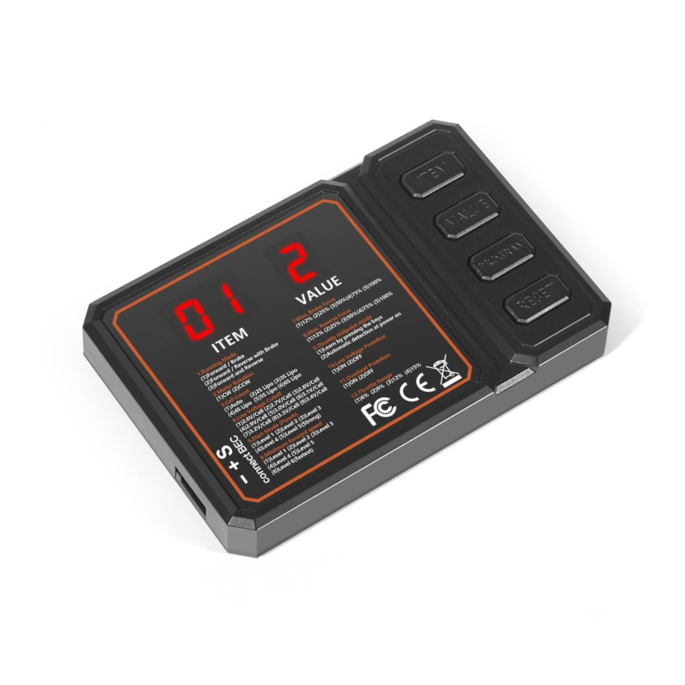 WSDT-60A RC Sensorless brushless waterproof ESC With Programming Card Combination Set for 1/10 RC Car — view 7
