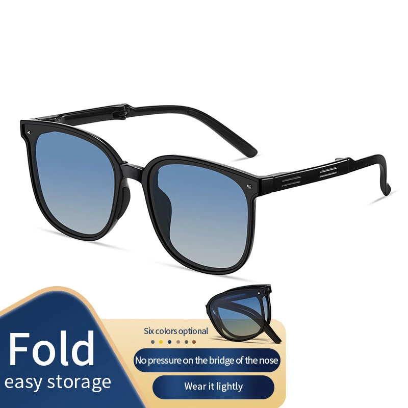 WT7901 Folding Polarized Sunglasses UV400 Protection Lightweight TR90 Frame Compact Travel Design Anti Scratch Lens Fashion Classic Sun Glasses — view 2