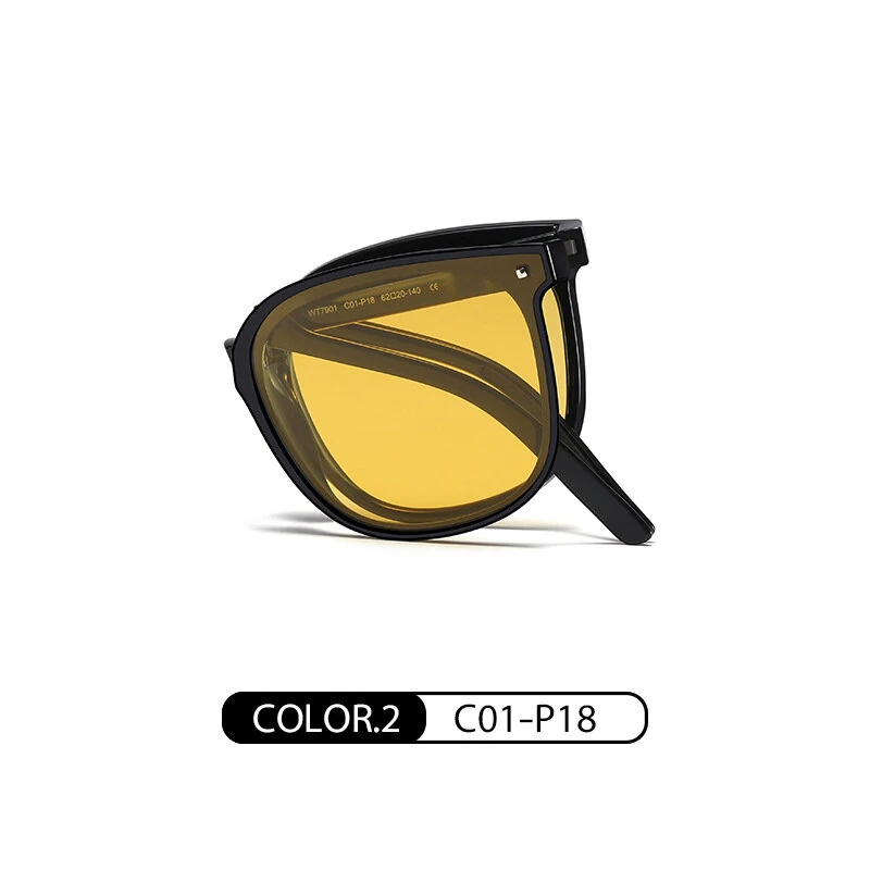 WT7901 Folding Polarized Sunglasses UV400 Protection Lightweight TR90 Frame Compact Travel Design Anti Scratch Lens Fashion Classic Sun Glasses — view 6